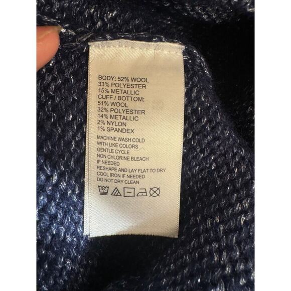 Tommy Bahama Shimmer Boat Neck Long Balloon Sleeve Wool Blend Sweater SZ XL. NWT - Picture 6 of 7